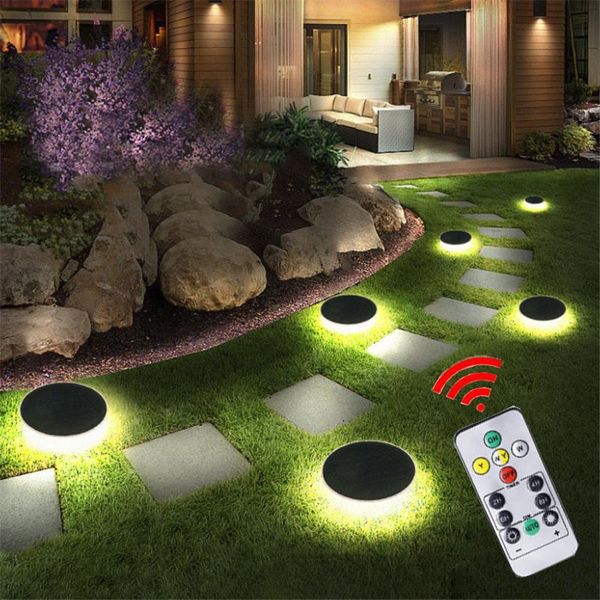 

lawn lamps outdoor garden security glassland bollards lamp solar pathway ground lights with remote patio backyard pillar
