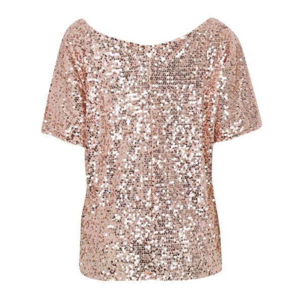

women summer fashion shiny blouse causal sequin shirt female three quarter sleeve bling blouses women's & shirts o9cz, White