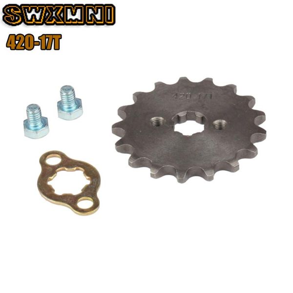 

chain 17t 17mm 20mm front engine sprocket cog fit motorcycle atv gokart 50cc 70cc 90cc 110c 125cc pit dirt bike assembly
