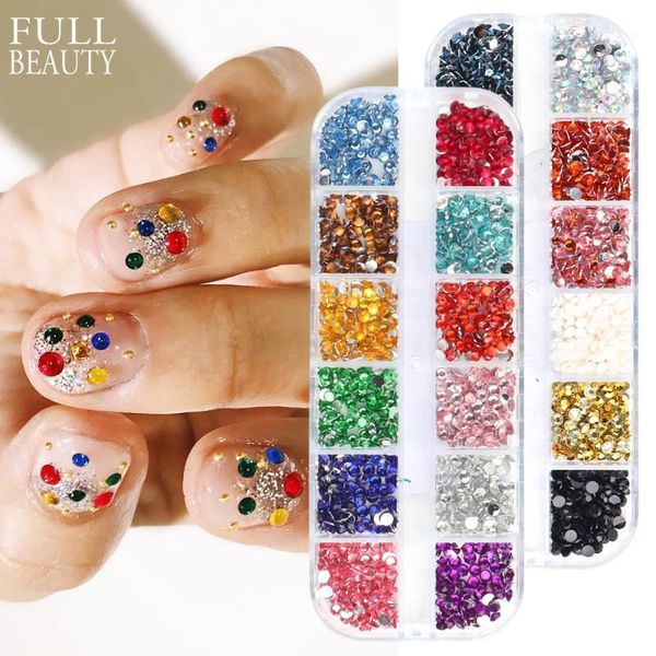

3mm crystal nail stones flatback rhinestones jelly gems decoration 3d colorful beads design for manicure accessories ch1887 art decorations1, Silver;gold