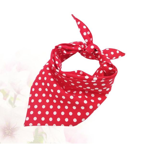 

fashion triangular collar pet supplies double sided bib round dot saliva (red) dog apparel