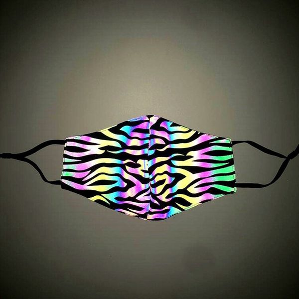 

mask fashion snake skin mushroom print colorful reflective fashion luminous