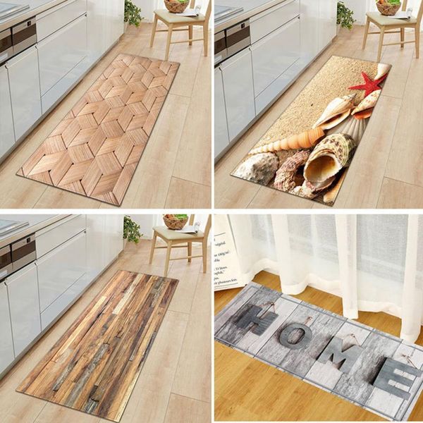 

carpets 40x120cm wood grain mats bathroom door water-absorbent anti-slip floor mat house entrance kitchen bedroom rugs