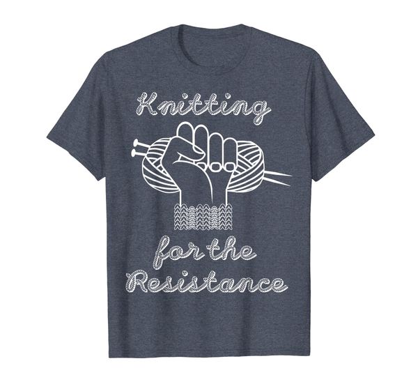 

knitting for the resistance resist protest t shirt, White;black