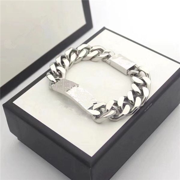 

fashion jewelry stainless steel bracelets bangles pulseiras letter bracelets for man and women no box, Golden;silver
