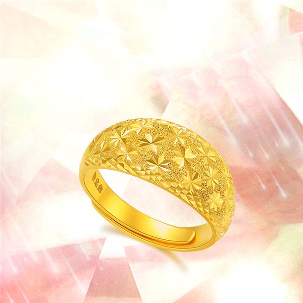 

gypsophila gold ring, ladies, wedding gift, Slivery;golden