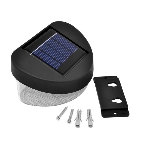 

outdoor wall lamps 2led solar powered garden fence light patio yard lamp