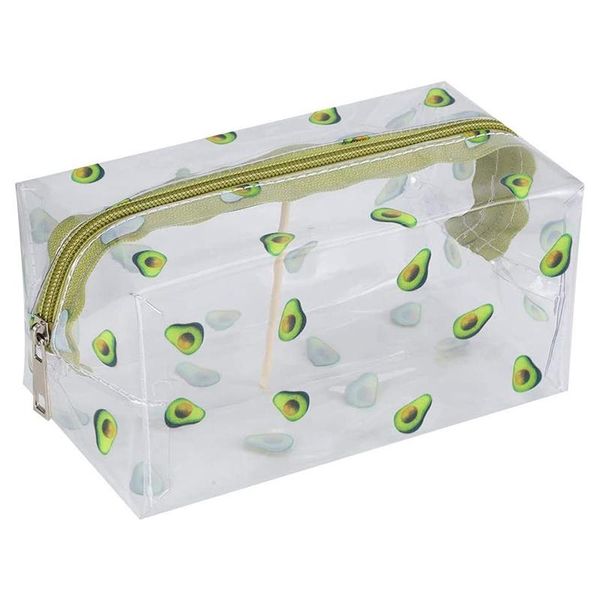 

cosmetic bags & cases fruit transparent makeup bags, cute crystal clear travel toiletry waterproof