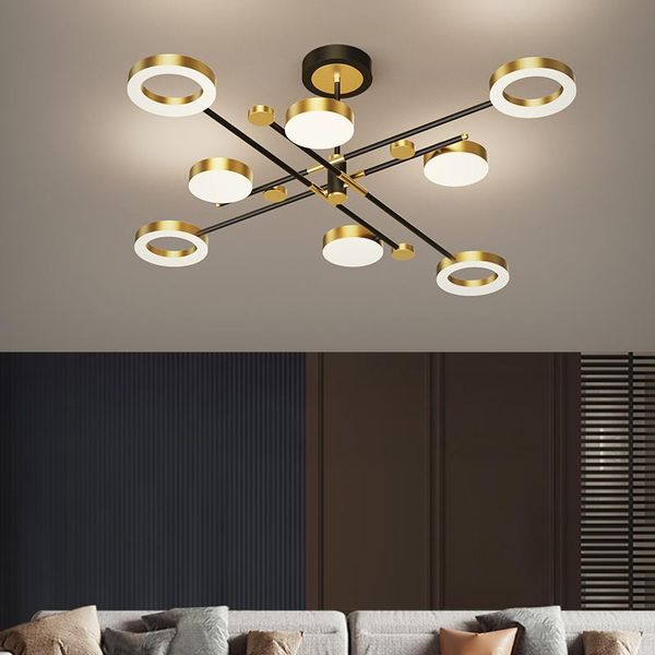 

chandeliers modern led chandelier lighting for living room bedroom gold black frame loft nordic ceiling villa office home use