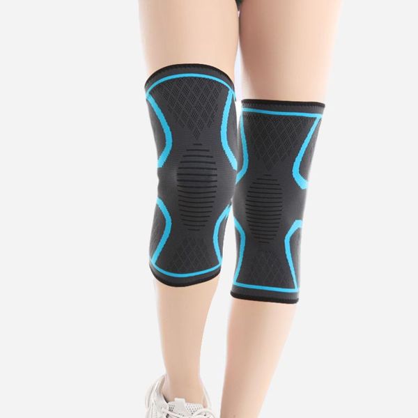 

sports breathable knee pad guard protector support brace for running fitness qw elbow & pads, Black;gray