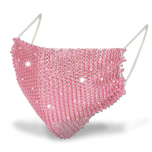 Funkelnde Strass-Mesh-Maske, kristallfarbene bunte Maskerade-Gesichtsmasken für Frauen und Mädchen gf156