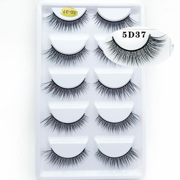

5 pairs 100% real mink eyelashes 3d natural false lashes soft eyelash extension makeup kit cilios 371