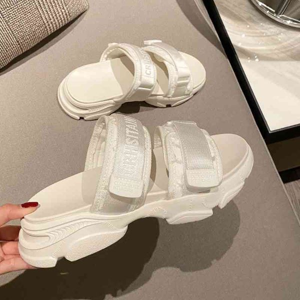 

2021 summer new women shoes ins father sandals muffin beach d home baby, Black