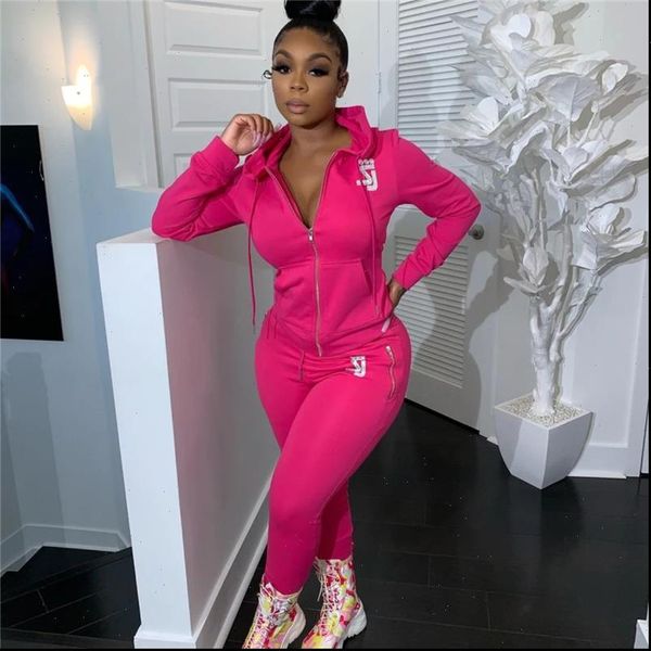 

solid tracksuit two piece set women tracksuits autumn clothes zipper hoodies jacket coat and pants sports jogging suit female, Gray