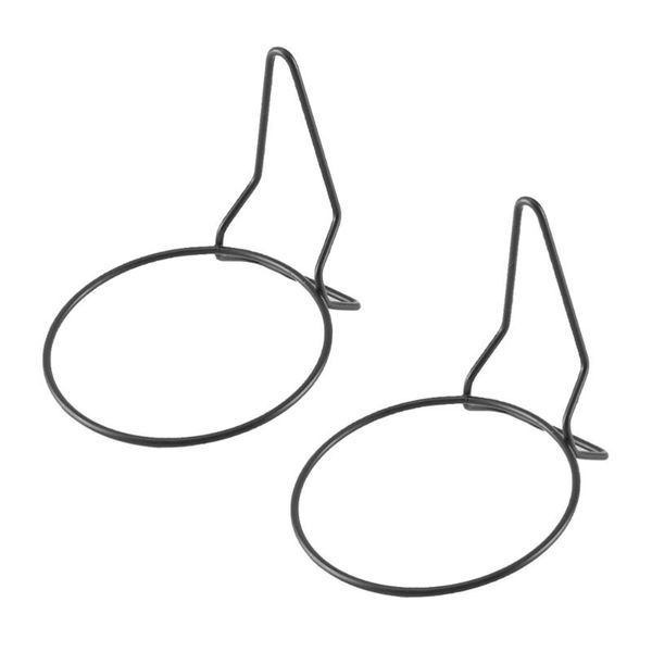 

planters & pots 2pcs flower hanging rack iron art pot stand flowerpot bracket with hanger for home indoor outdoor (black 15c