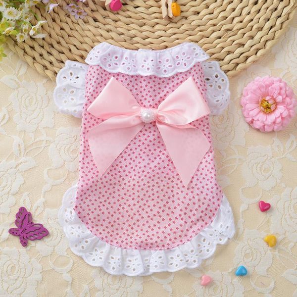 

summer dog dress pet clothes for small wedding skirt puppy clothing spring fashion jean xs-xl apparel