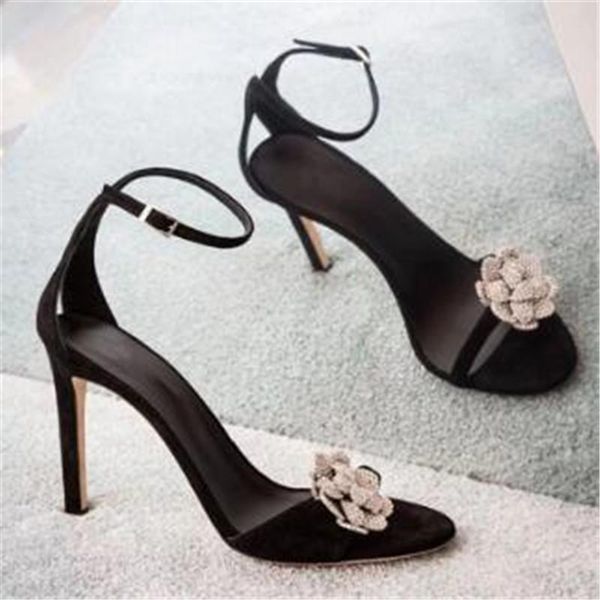 

dress shoes flower women pumps woman summer zapatos mujer elegant ladies high heel, Black