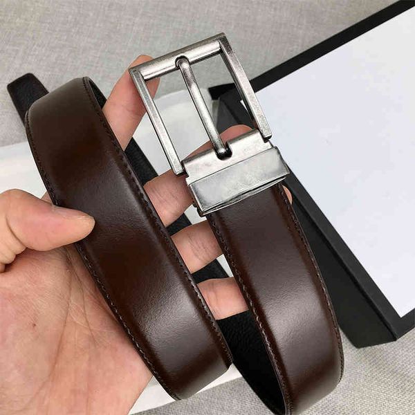 

belt men's fashion belt classic black brown belt 3.4cm wide with gift box 18zs5