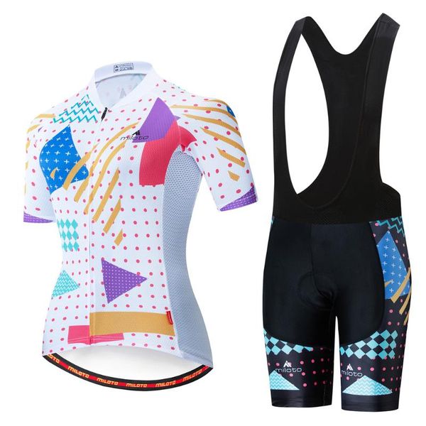 

racing sets 2021 women's triathlon short sleeve cycling jersey skinsuit maillot ropa ciclismo bicycle clothing bike clothes go pants, Black;blue