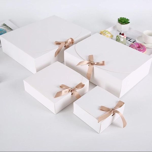 

gift wrap 5pcs white square kraft paper packaging box wedding party favor supplies handmade chocolate candy storage f for birthday
