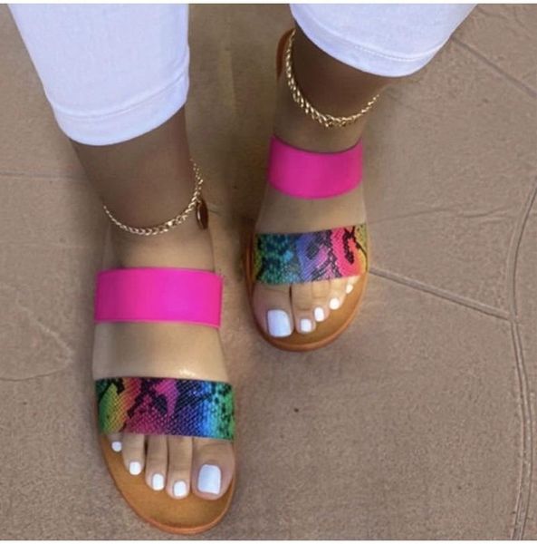 

fashion summer women serpentine slippers woman casual flat slides ladies outdoor beach shoes flip flops comfort female sandals, Black