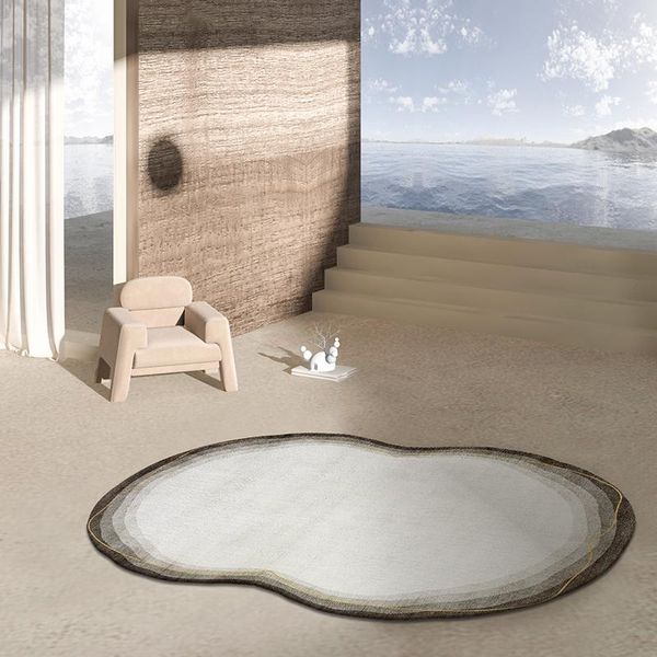

carpets modern irregular carpet for living room home oval rug cloakroom decor nordic style bedroom ins chair table floor mat