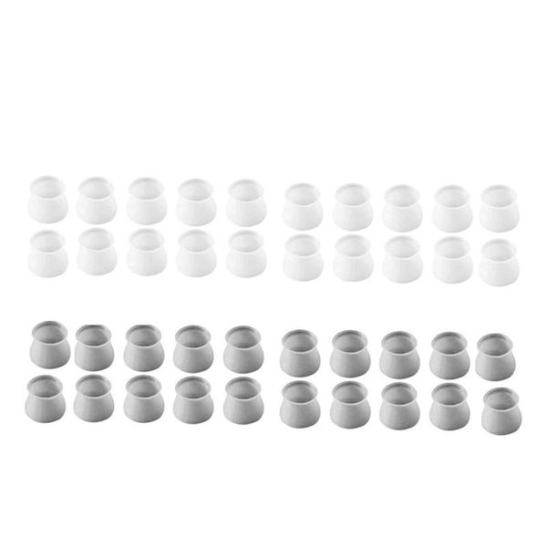 

pcs chair leg protectors,silicon caps protection cover, round furniture table feet cover(transparent/gray) covers