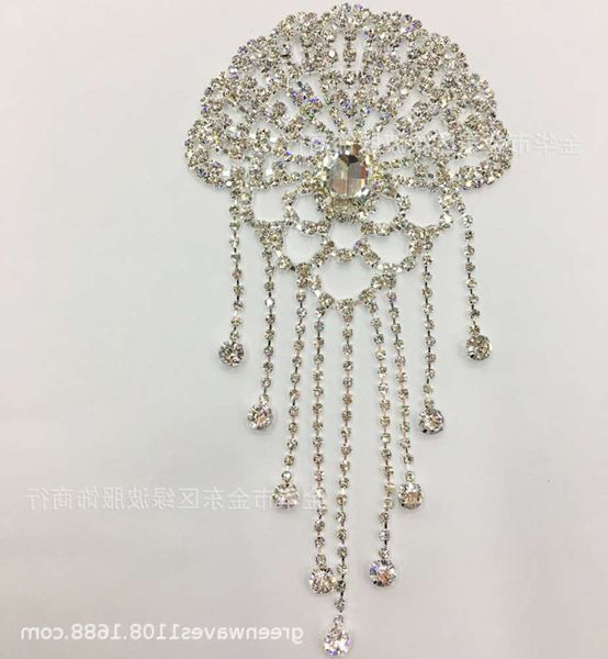 

body chain semicircle tassel mink fur coat decoration flower snow boots stick diamond dance dress corset hand sewing drill, Silver