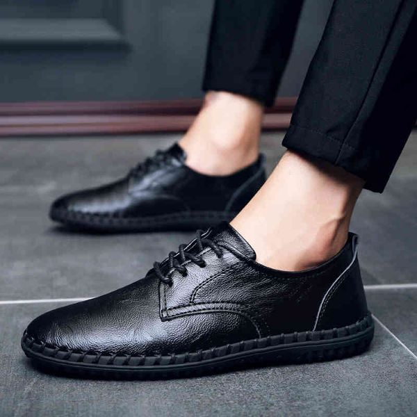 

dress shoes casual shoes men footwear for men rubber handmade sewing genuine leather man sneakers flat p7oc, Black