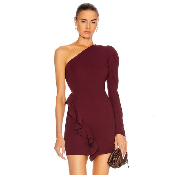 

romper adyce summer one shoulder bandage women ruffles mini club celebrity evening party bodycon dress, Black;white