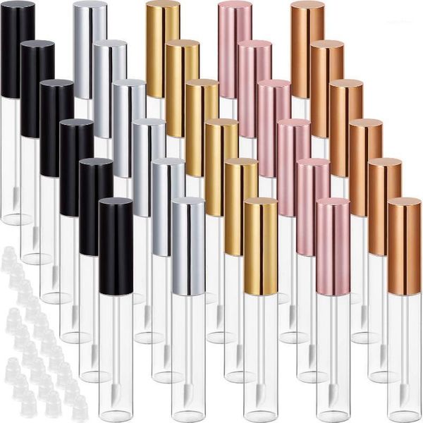 

pcs 5 colors 10 ml lip gloss tubes empty refillable bottles clear plastic container diy lipstick tool1