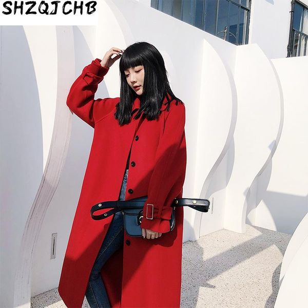 

100% wool coat women autumn jacket long double sided spring elegant coats and jackets jlf-032 women's & blends, Black
