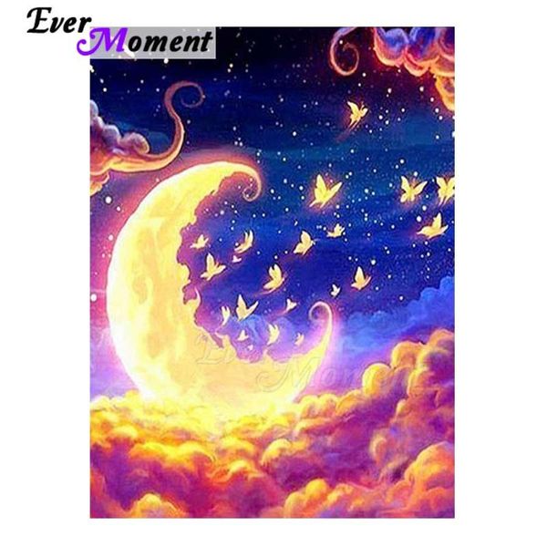 

diamond painting ever moment cloud moon butterfly picture of rhinestone mosaic embroidery full square drill 3f298