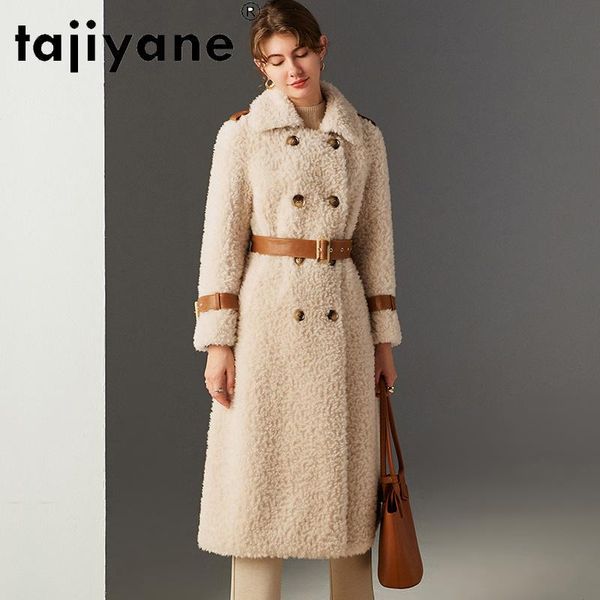 

women's wool & blends 2002 coat winter women real fur coats woman 100% jackets long clothes jacket casaco tn1237, Black