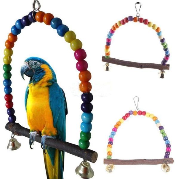 

other bird supplies colorful toy parrot swing cage parakeet cockatiel budgie lovebird wooden parrots swings toys pet