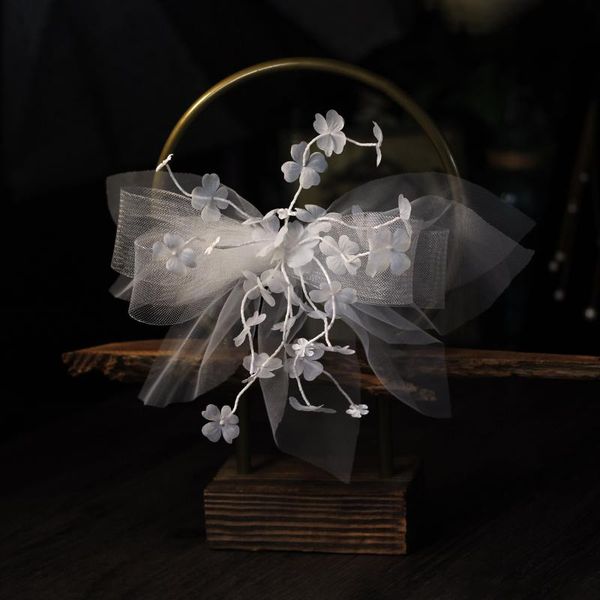 

bridal veils sweetheart blusher short veil mesh tulle bow flower-art headdress for wedding party travel po daily life v665, Black