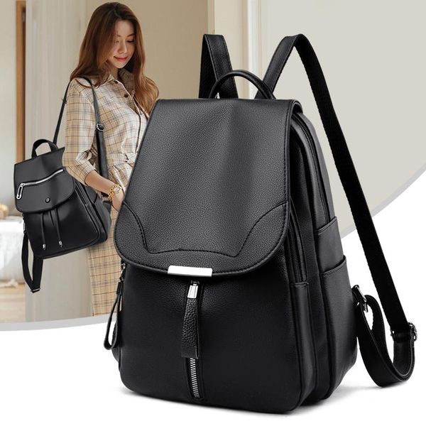 

the fashion women backpack youth leather backpacks for teenage girls female school shoulder bag bagpack mochila