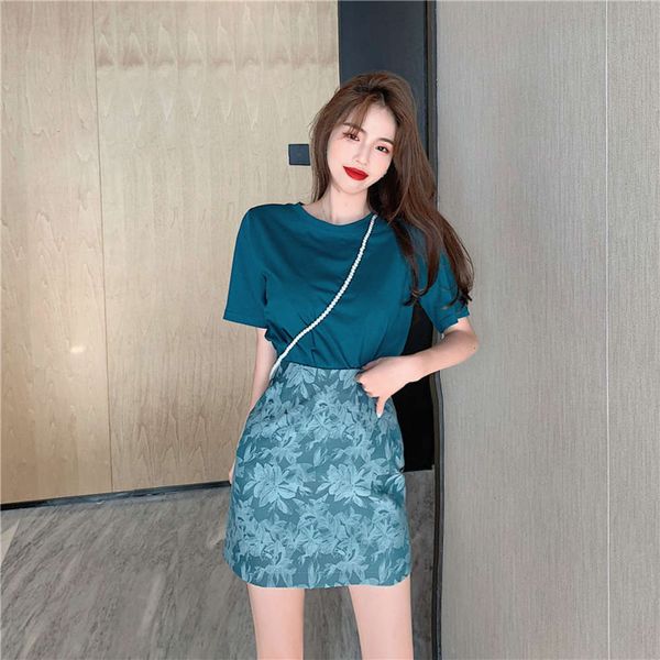 

party dresses high waist women's 2021 chic jacquard a-line skirt nnnc, White;black