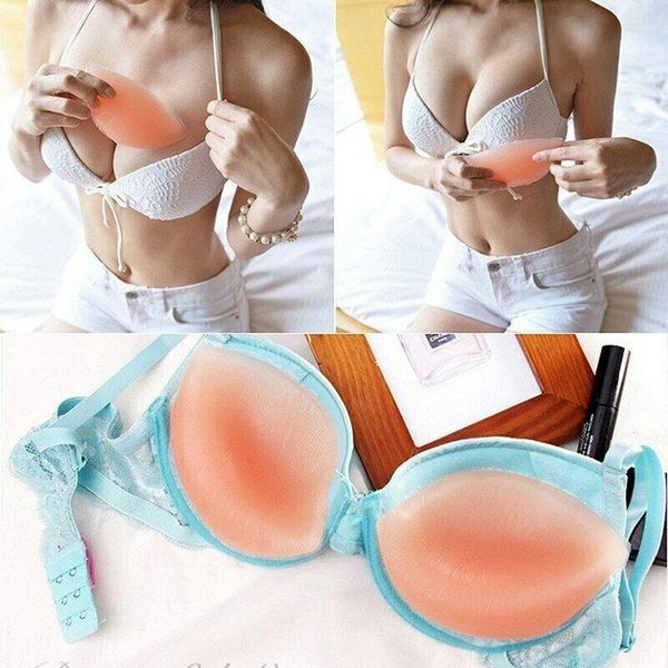 

women's shapers silicone bikini bra inserts/ pads/breast enhancers/swimsuit push-up latex soft boobs crossdresser transvestite mastecto, Black;white