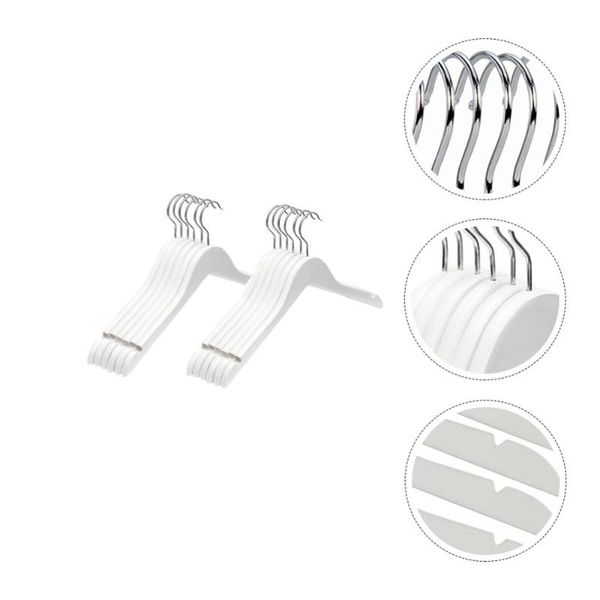 

hangers & racks 12pcs practical white wooden clothing coat anti-skid clothes