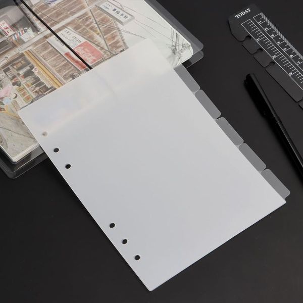 

notepads 2021 notebook divider 6/12 sheets set a5 6 ring binder index kawaii planner 12 months half a year dividers, Purple;pink