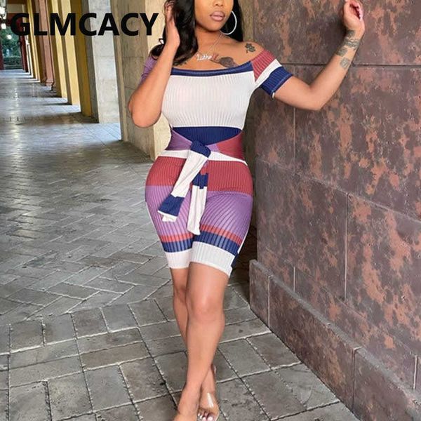 

short sleeve off shoulder skinny playsuit rompers 210702, Black;white