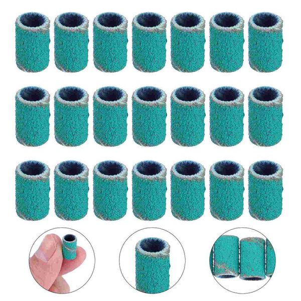

nail gel 100pcs sanding bands drill ring grinding head polisher supply, Red;pink