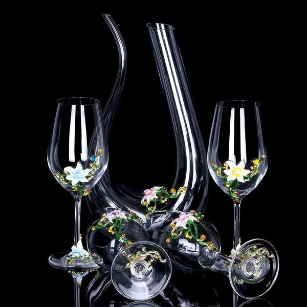 

wine glasses lead-crystal glass red wakeup set goblet champagne cup wedding gifts home drinking utensils