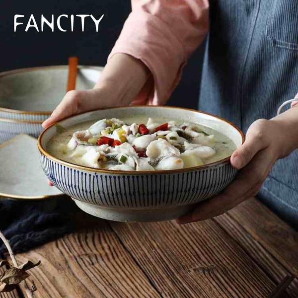 

creative big soup bowl, ceramic home large restaurant personality noodle bowl bowls