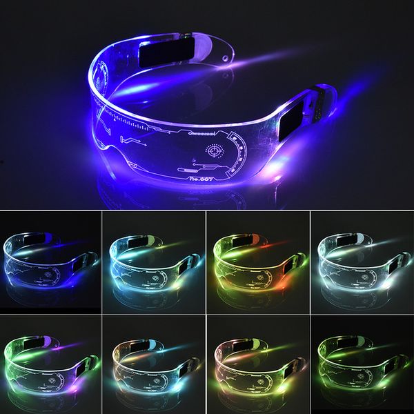 

motorcycle sunglasses luminous goggles for party eyewear men eye protection windproof moto goggles halloween glasses, Black