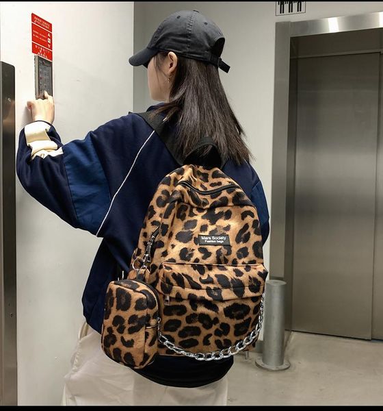 

backpack pb3944 simple female college students ins style personality trend schoolbag high school leisure travel