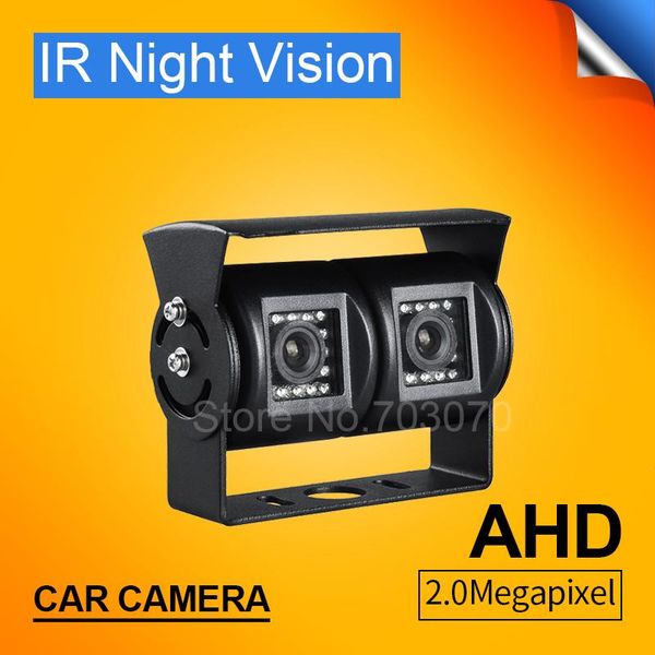 Telecamere per retromarcia per auto Sensori di parcheggio Dual Lens Ahd 2.0mp Hd Camera Impermeabile Visione notturna Ir Colore nero Metallo per camion autobus