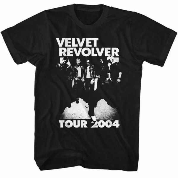 

velvet revolver 2004 tour t shirt mens licensed rock n roll band tee retro black, White;black