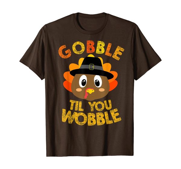 

gobble til you wobble shirt baby outfit toddler thanksgiving t-shirt, White;black